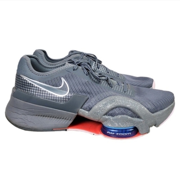 Nike Air Zoom SuperRep 3 Gray Mens Athletic Gym Sneakers Size 10.5 - Picture 2 of 16